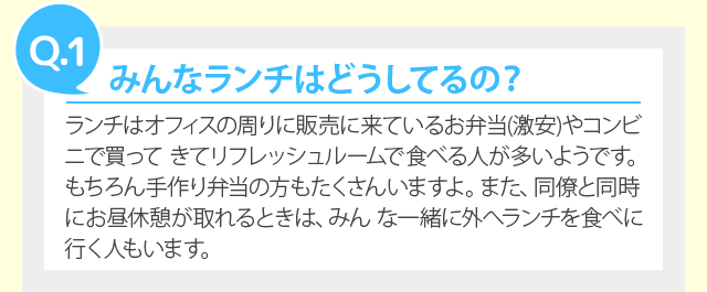 みんなランチはどうしてるの？